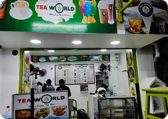 Menu board display at store