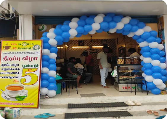 New franchise store opening ceremony